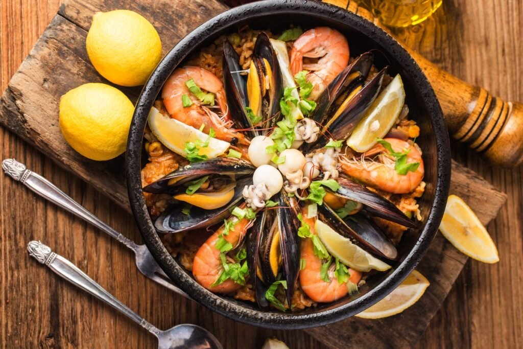 Tasty Spanish Paella With Seafood 1 1024x683